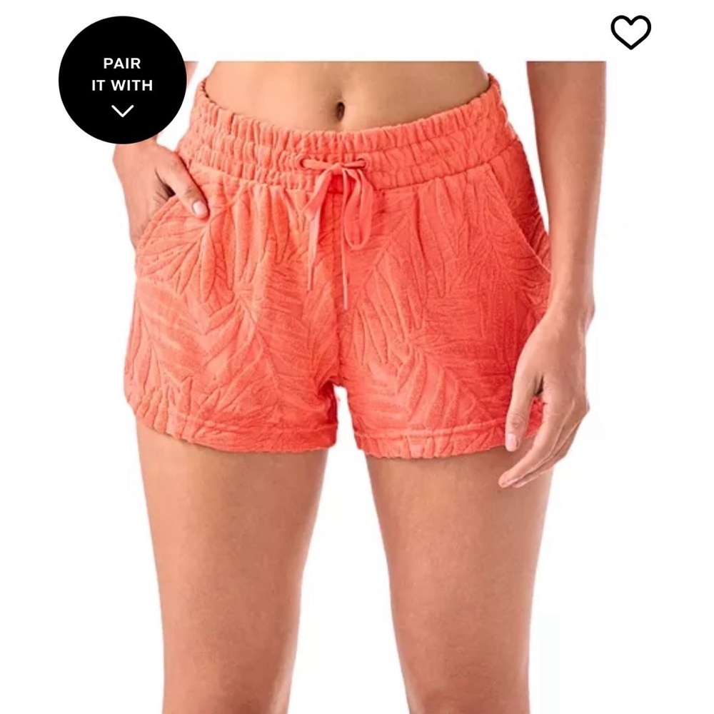 TAVI - Palm Terry Short - Hot CORAL  - NWT- THINK BEACH and SUN